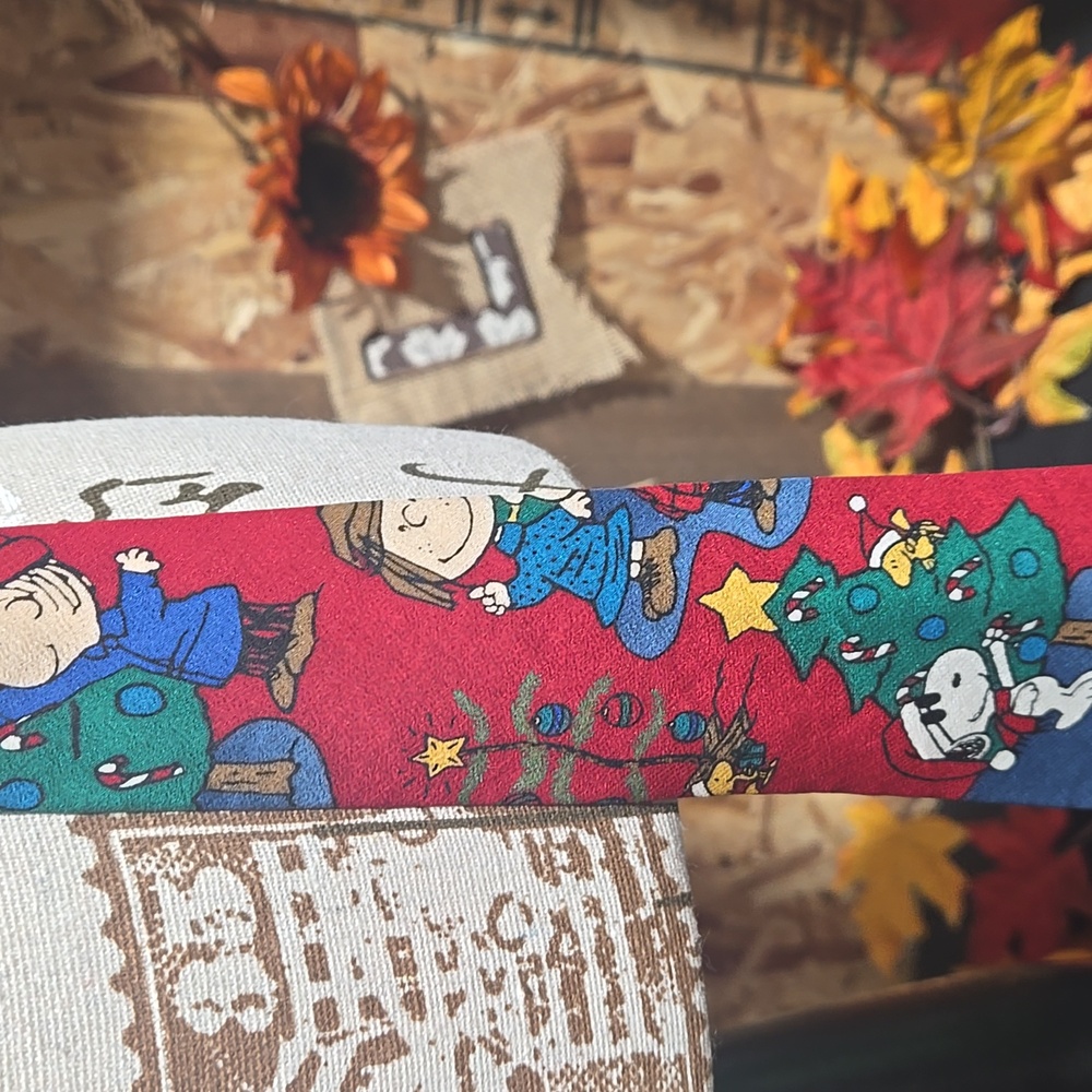 Upcycled Tie Belt  Christmas Peanuts - Picture 3 of 3